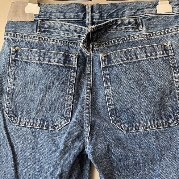 Everlane utility Jeans carpenter Stamp Art Wear Cinch Back Cheeky Adjustable 25 - Picture 10 of 13